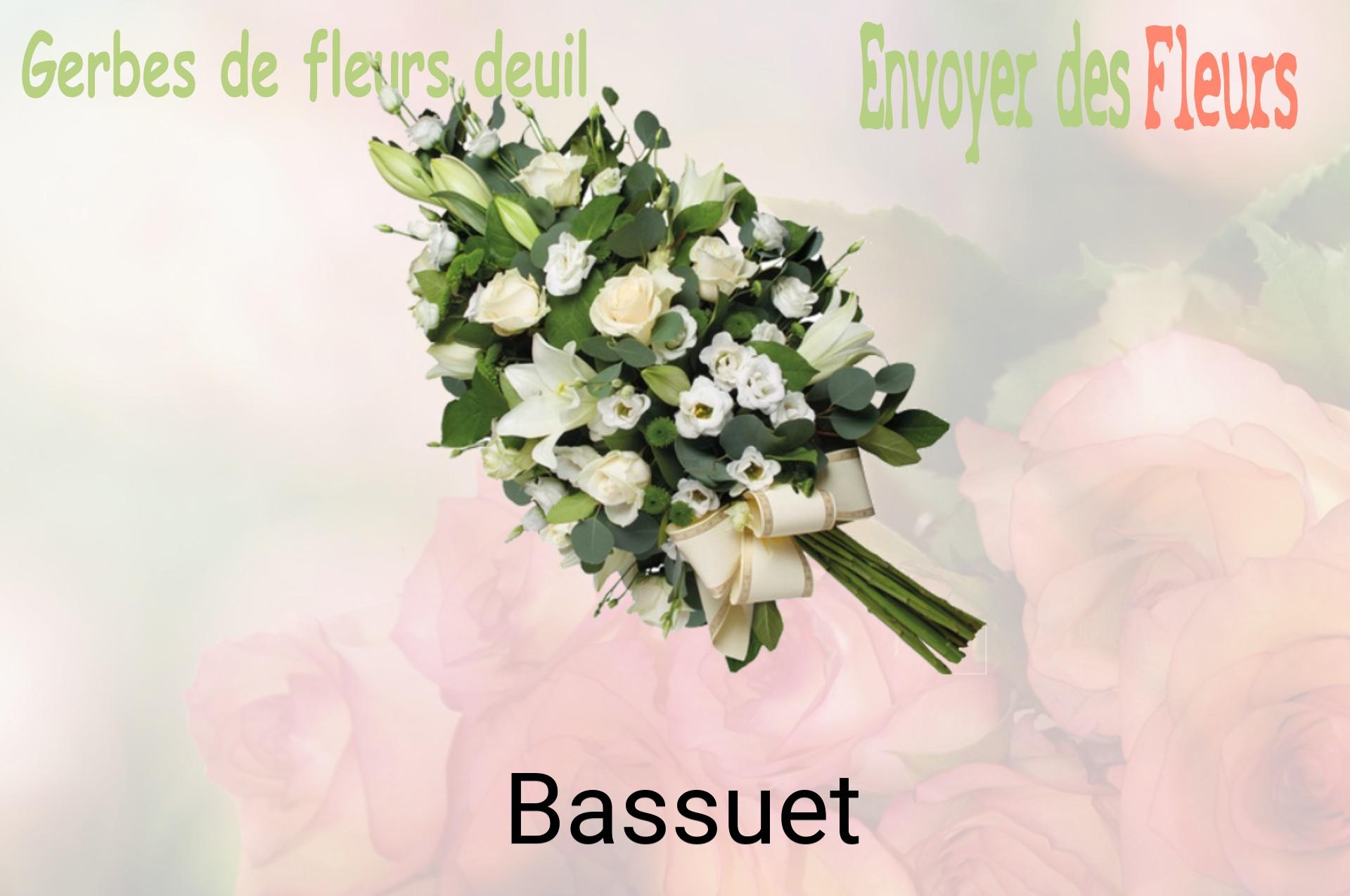 Gerbe de fleurs de deuil livrée à Bassuet